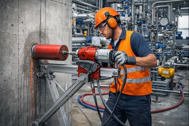 Perforación profunda en planta activa